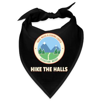 Wandern Sie den Halls Christmas Hiking Mountain Trail - Bandana - Schwarz - Vorne