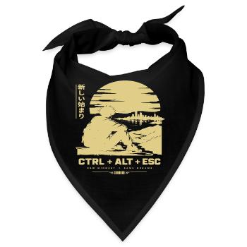 Neuanfang am Horizont: CTRL ALT ESC - Bandana - Schwarz - Vorne