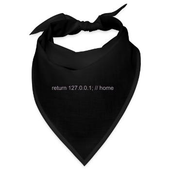 Programmierer Nerd IT Witz Developer Zuhause - Bandana - Schwarz - Vorne