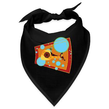 Lachs - Bandana - Schwarz - Vorne