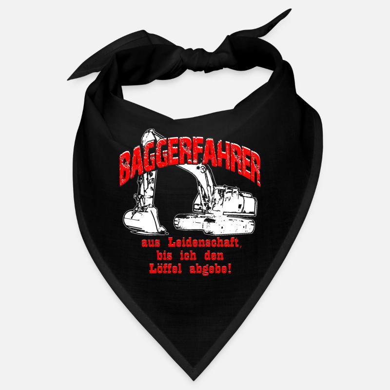 Baggerfahrer Leidenschaft Bagger - Bandana - Schwarz