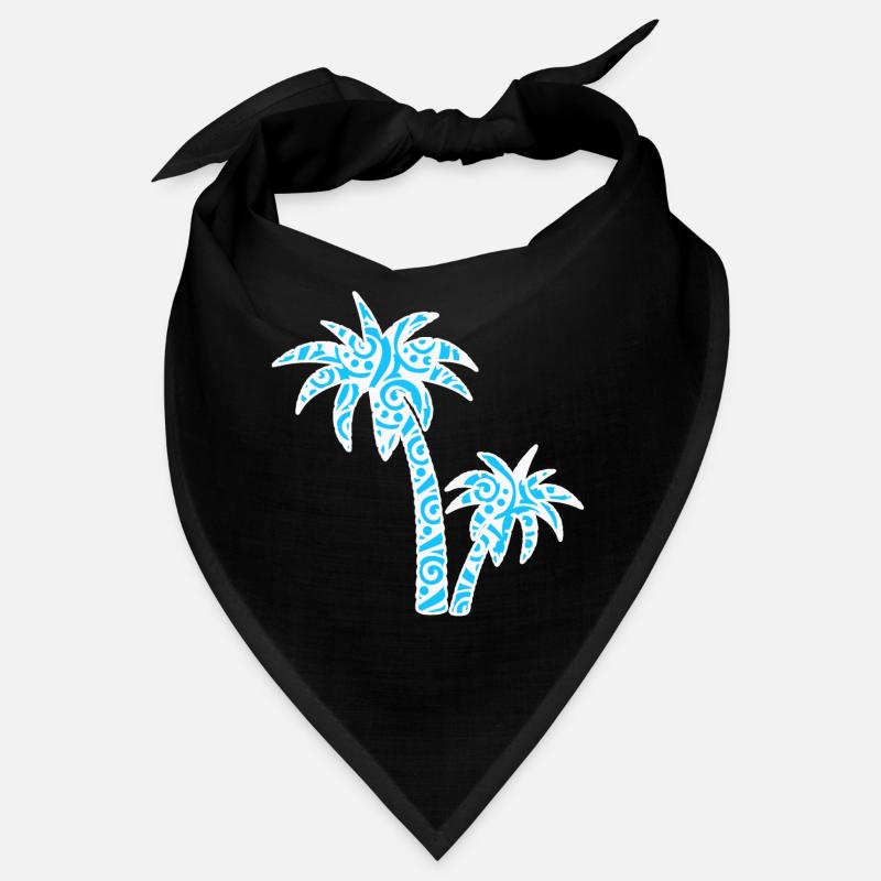 Tropic Wave Abstract Palm Design Bandana