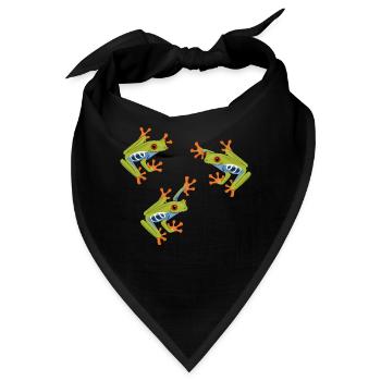 Frosch Rotaugen-Laubfrosch Frösche - Bandana - Schwarz - Vorne