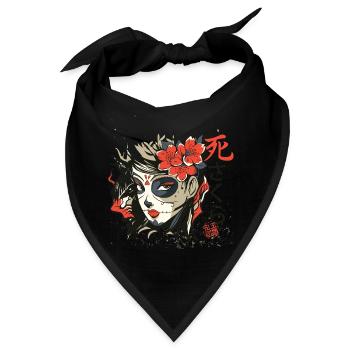 japanisch Damon Anime face Skull devil oni T Shirt - Bandana - Schwarz - Vorne