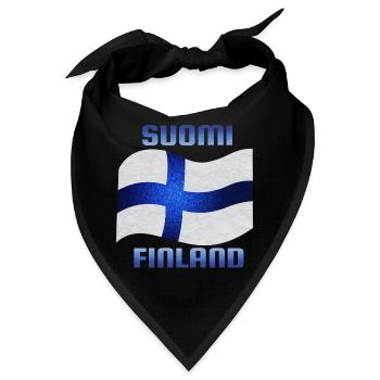 The flag of Finland / Blue Cross Flag - Bandana - Schwarz - Vorne