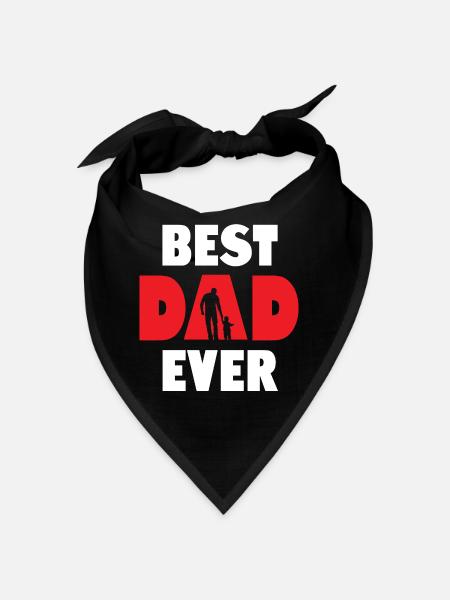 Best Dad Ever - Bandana - black - Front