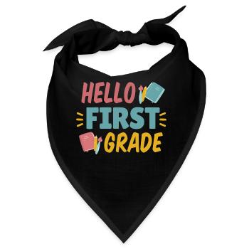 Hallo Erstklässler Hallo Erstklässler Geschenkinsp - Bandana - Schwarz - Vorne