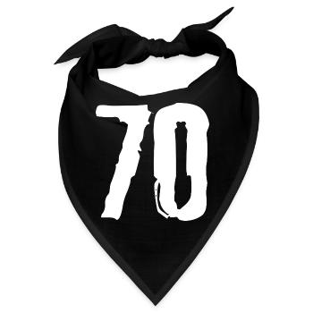 70 Zahl Trikot - Bandana - Schwarz - Vorne