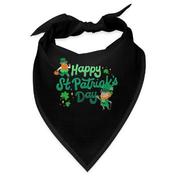 Fröhlichen St Patrick Tag. St. Patrick's Day! - Bandana - Schwarz - Vorne