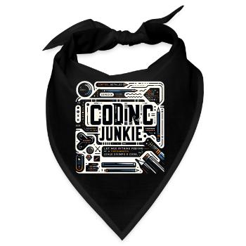 Coding Junkie 11 - Bandana - Schwarz - Vorne