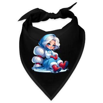 Ded Moroz Snegurotschka russischer Weihnachtsmann - Bandana - Schwarz - Vorne