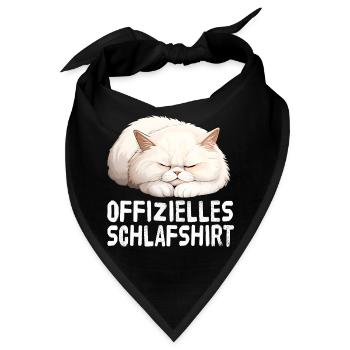 Offizieles Schlafshirt Persische Katze - Bandana - Schwarz - Vorne