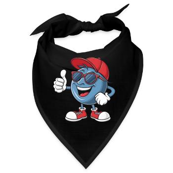 Blaubeere - Bandana - Schwarz - Vorne