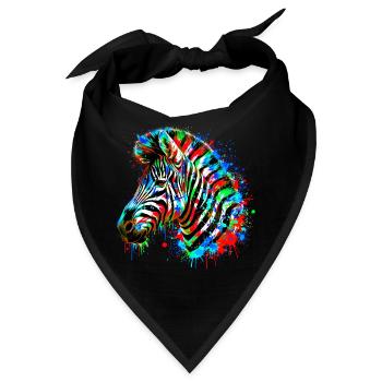 Zebra - Bandana - Schwarz - Vorne