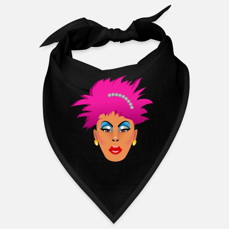 Drag Queen rose - Bandana - noir
