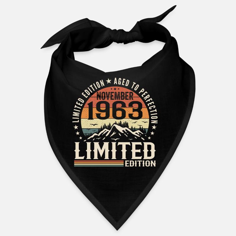November 1963 Unique Retro Birthday Bandana