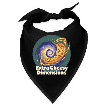 Extra Cheesy Dimensions Pizza - Bandana - Schwarz - Vorne