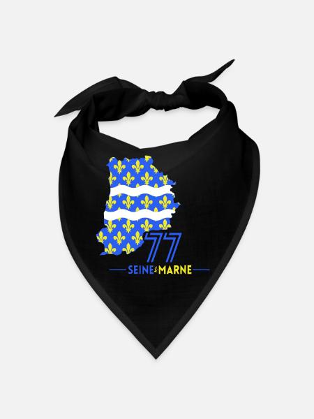 Seine et Marne 77 - Bandana - black - Front