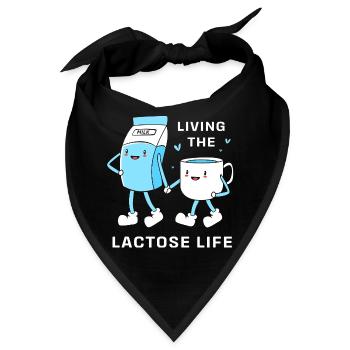 Milch Laktose Blähungen - Bandana - Schwarz - Vorne