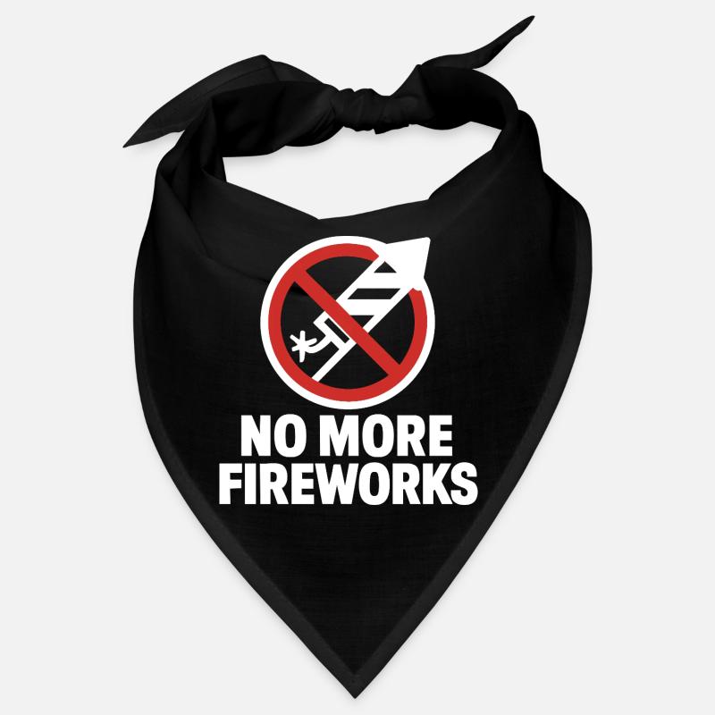 No More Fireworks – Silvester Edition - Bandana - Schwarz