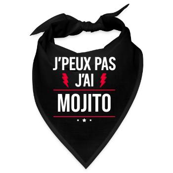 Ich kann nicht. Ich habe Mojito. Humor Aperitif. - Bandana - Schwarz - Vorne