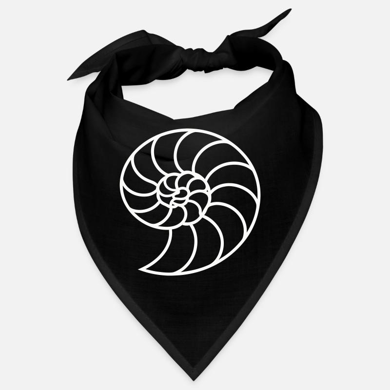 Weiße Nautilus-Spirale Bandana