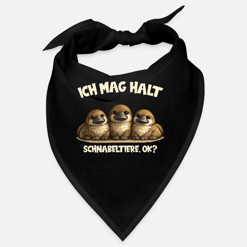 Schnabeltier Lustiges Tier Statement - Bandana - Schwarz