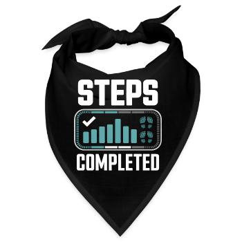 Steps Completed 10000 Schritte - Bandana - Schwarz - Vorne
