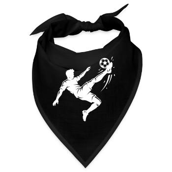 Fallrückzieher Fussball Silhouette - Bandana - Schwarz - Vorne