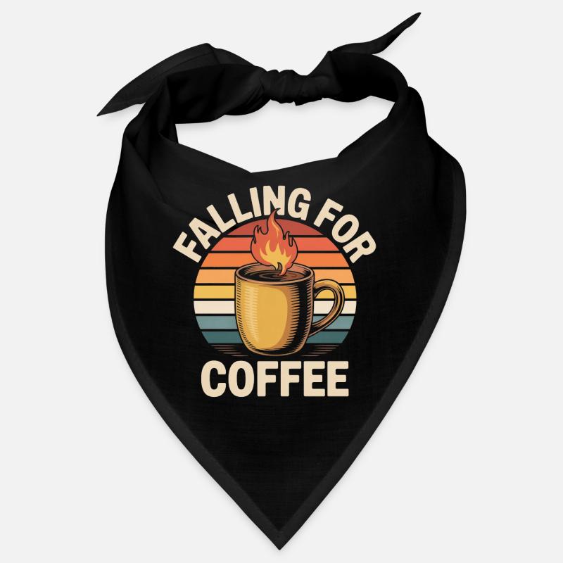 Falling For Coffee Retro Vintage Fall Bandana