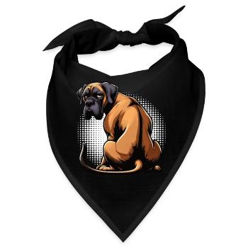 Deutsche Dogge Doggen Doggenbesitzer Doggenfan - Bandana - Schwarz - Vorne