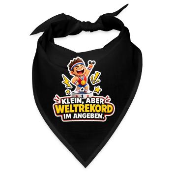 Kleiner Gewichtheber Comic Weltrekord im Angeben - Bandana - Schwarz - Vorne