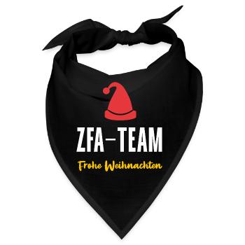 ZFA Team Weihnachtsfeier Frohe Weihnachten - Bandana - Schwarz - Vorne