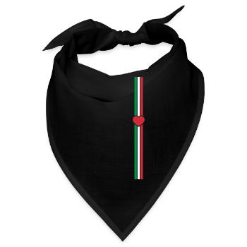 Italien Flagge Linie Vertikal - Bandana - Schwarz - Vorne