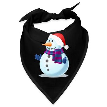 Schneemann - Bandana - Schwarz - Vorne