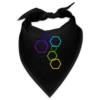 Das Konstrukt [Hexagon] - Bandana - Schwarz - Vorne