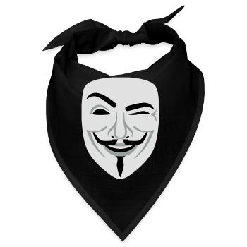 Fun Guy Fawkes Anonymous - Bandana - Schwarz - Vorne