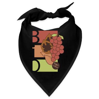 Bio Früchte Obst Symbol gesund Essen Nahrung Icon - Bandana - Schwarz - Vorne