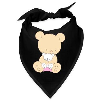 Bear with Teddy Bear - Bandana - Schwarz - Vorne