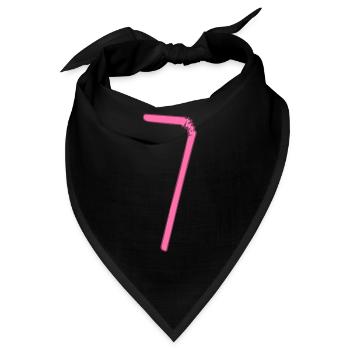 Strohhalm - Geschenk - Bandana - Schwarz - Vorne