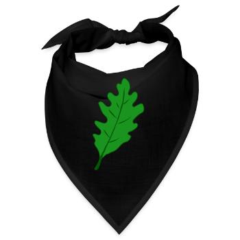 Eiche - Eichenblatt - Bandana - Schwarz - Vorne