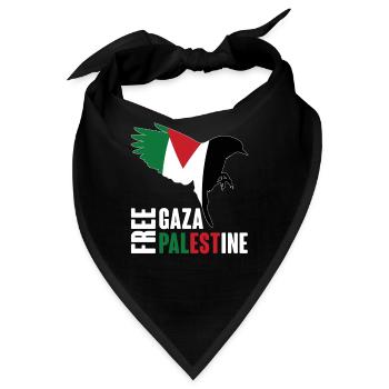 Freier Gaza und freies Palästina - Bandana - Schwarz - Vorne