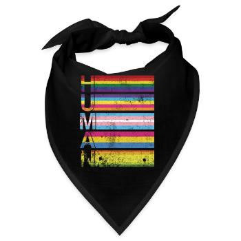 Menschlicher schwuler Stolz - Bandana - Schwarz - Vorne