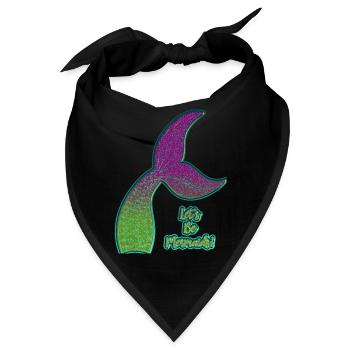 Bunte Meerjungfrau Flosse - Bandana - Schwarz - Vorne