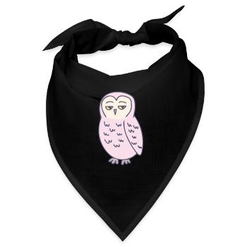 Eule Genervt Lustig - Bandana - Schwarz - Vorne