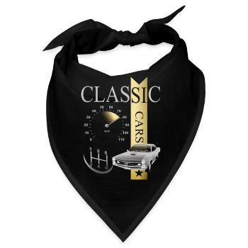 Automobile Classic Cars - Bandana - Schwarz - Vorne