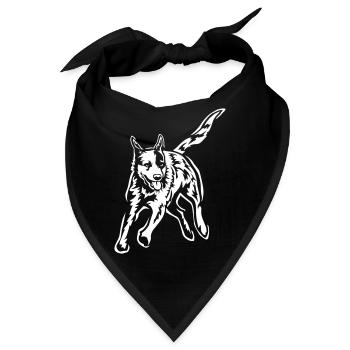 Australian Cattle Dog "Black Edition" - Bandana - Schwarz - Vorne