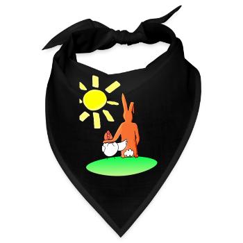 Freundschaft - Die Henne Maja - Bandana - Schwarz - Vorne