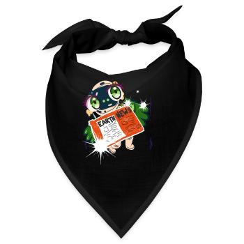 Nachrichten - Weltraum - Bandana - Schwarz - Vorne
