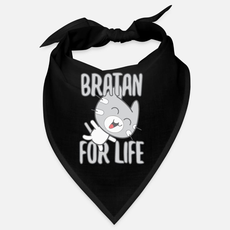 Bratan Katze Kater grau Geschenk Bandana